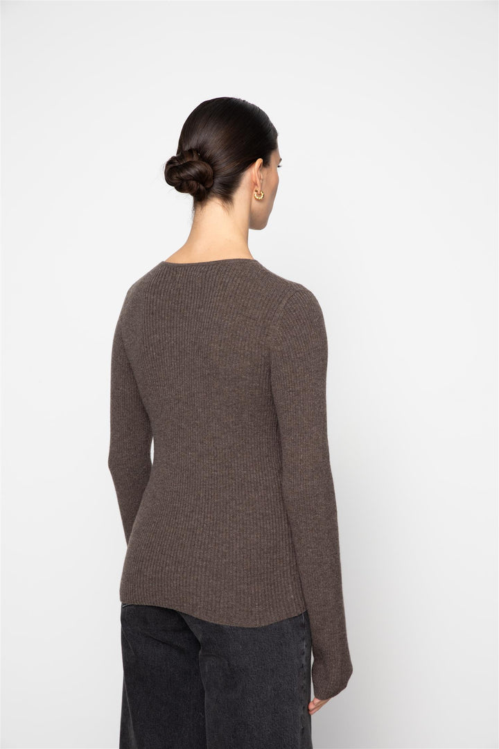 Melody Knit  Dark Taupe Melange