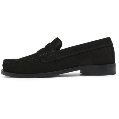 Miles Penny Loafer  Black Suede