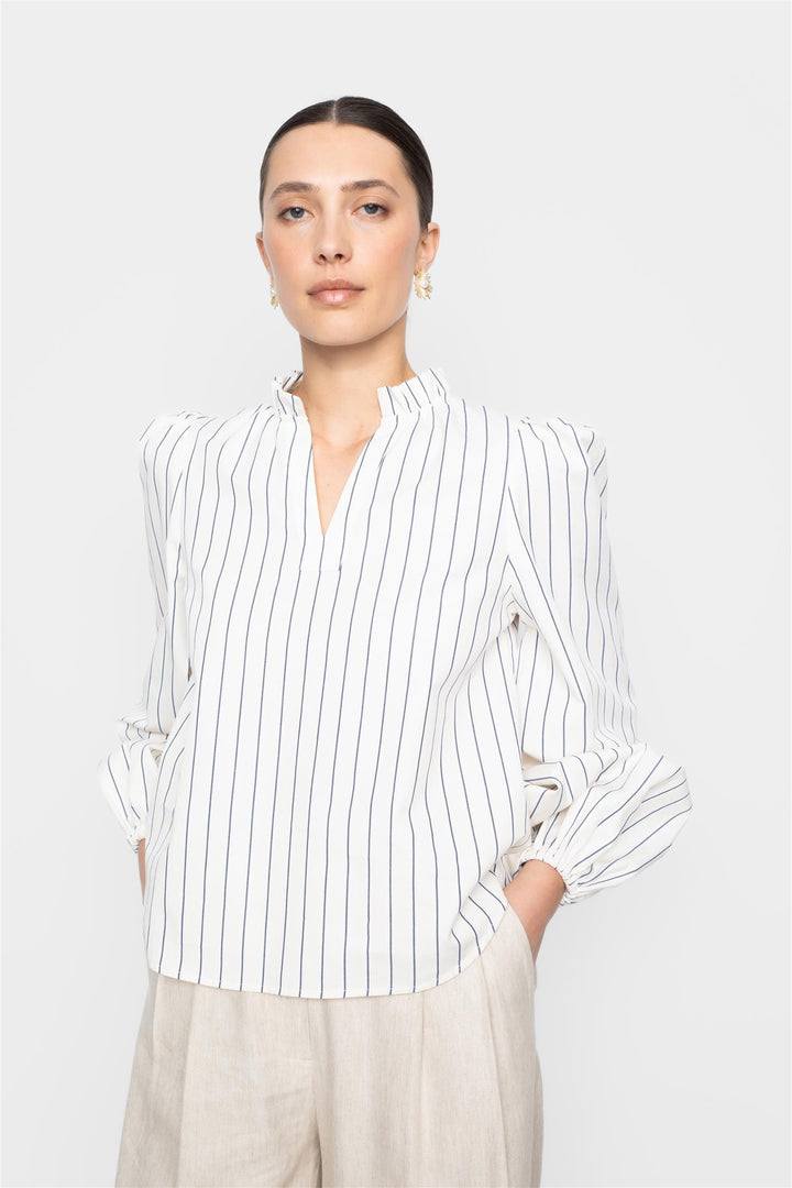 Infinity Blouse  Cream Stripe