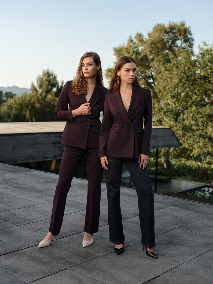 High Waist Trouser  Wine