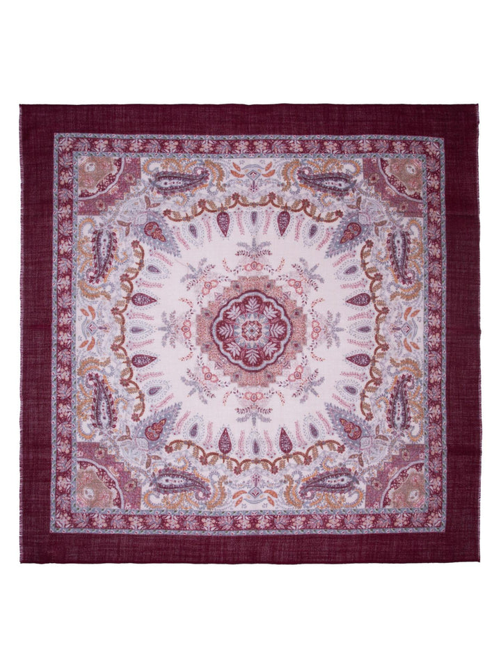SKJERF ULL PAISLEY 95X95  Vinrød
