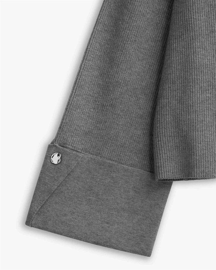 Atari Rib Cardigan  Grey Melange