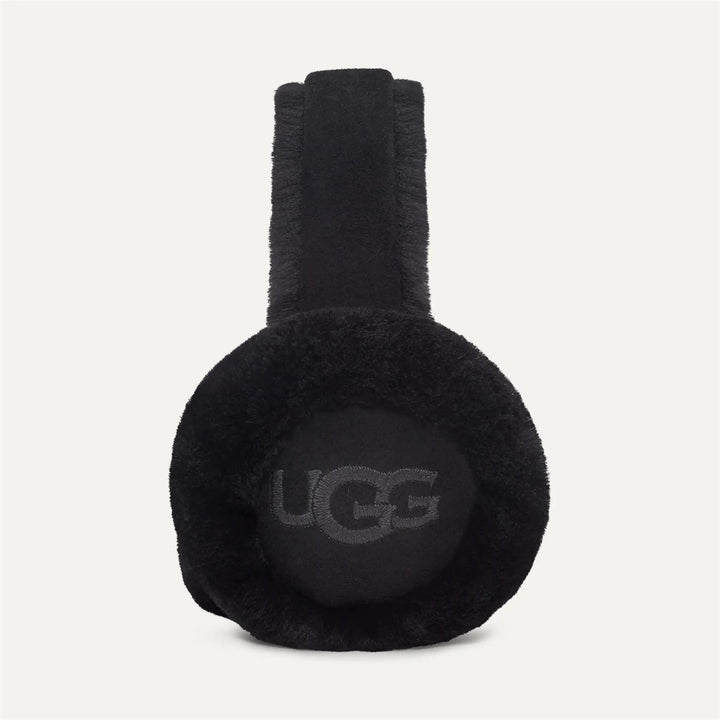 Sheepskin embroider earmuff  Black