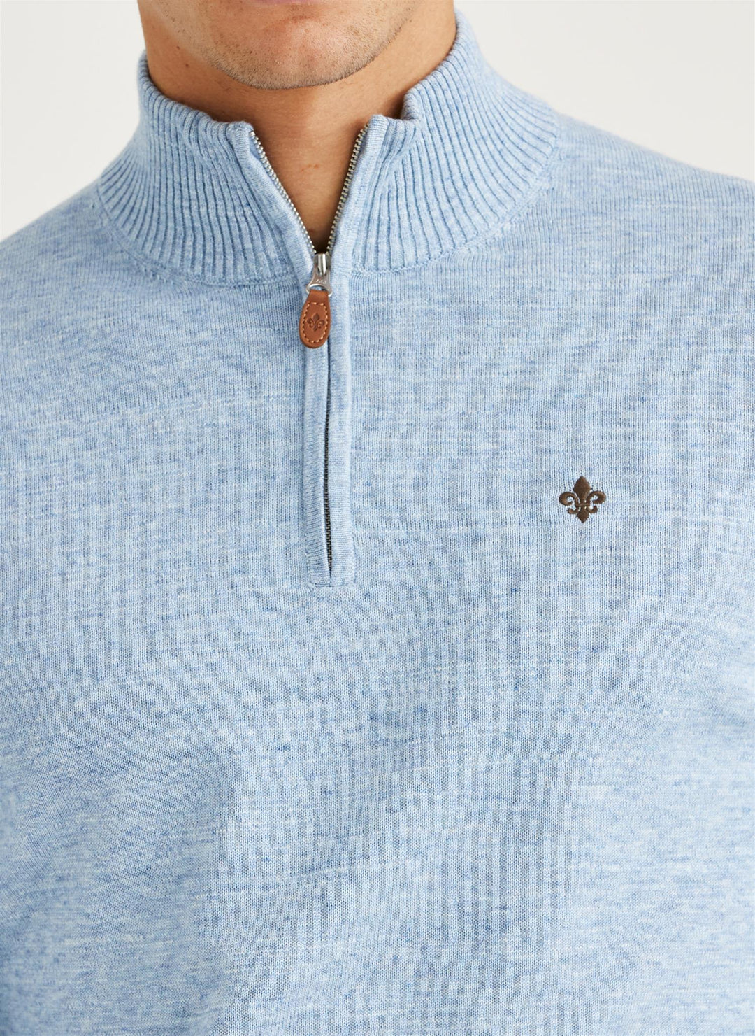 Randall Half Zip  Light Blue