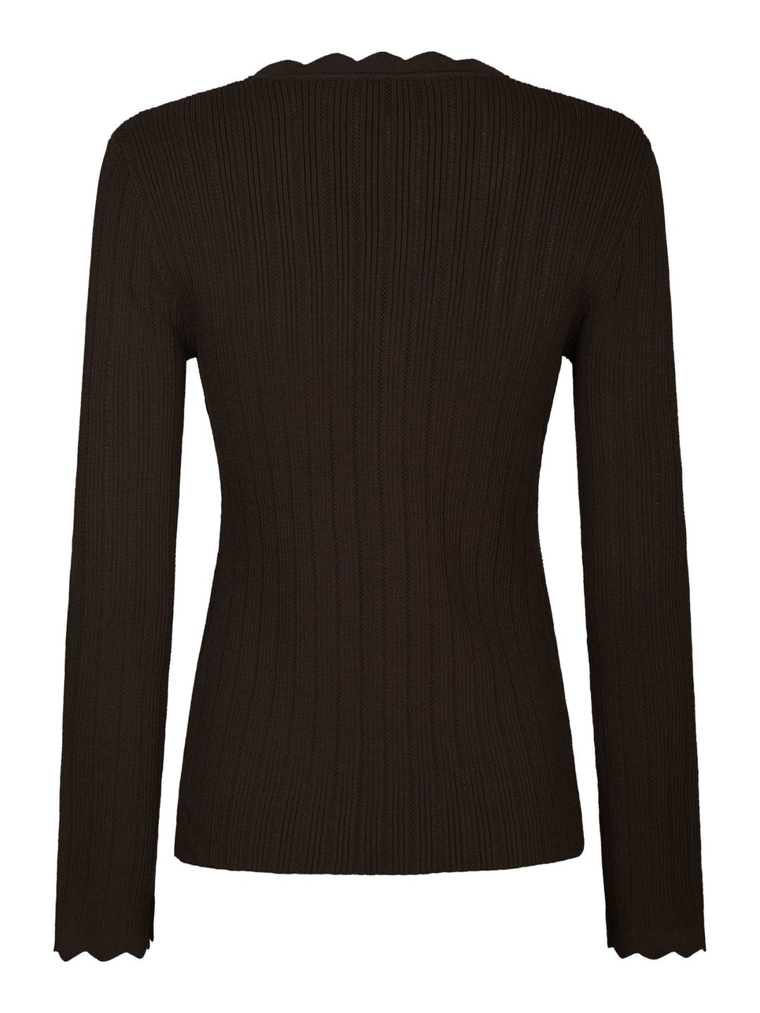 Clara Stitch Knit Blouse  Dark Brown