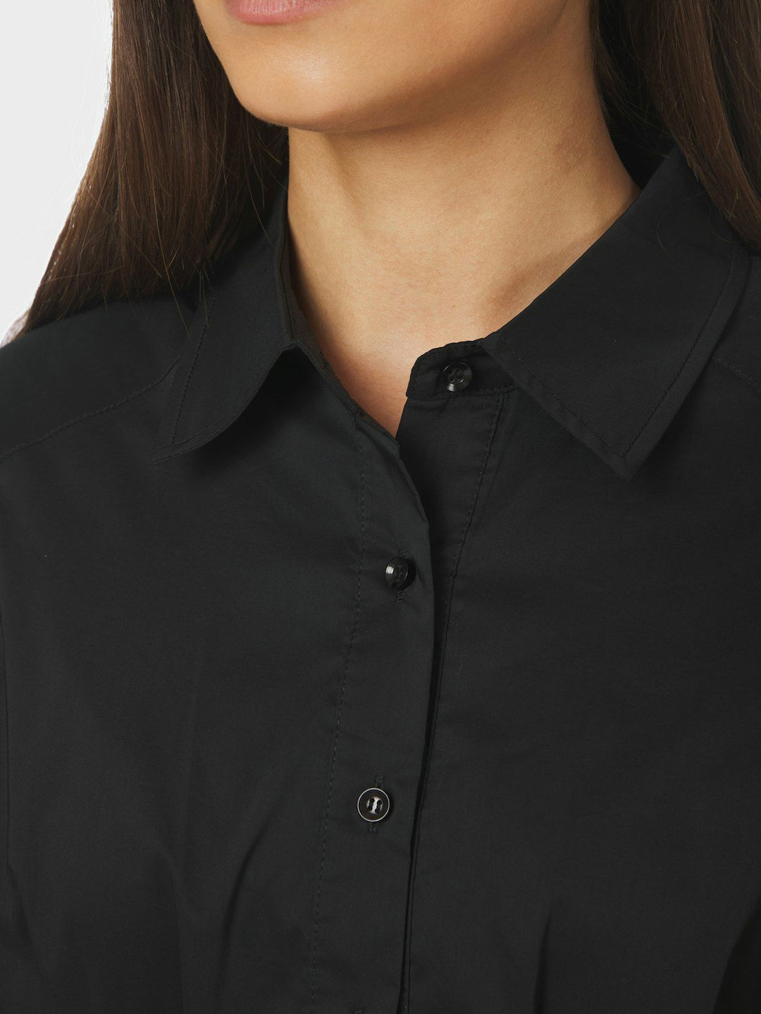 Baia Poplin Dress  Black