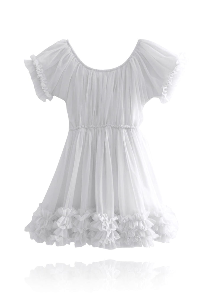 FRILLY DRESS  White