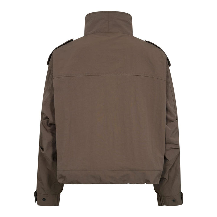 AlinaCC Double Funnel Neck Jacket  Brown