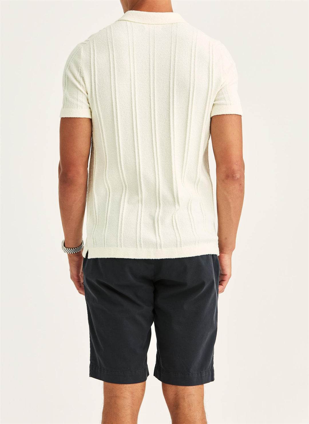 Clayton Knitted SS Shirt  Off White