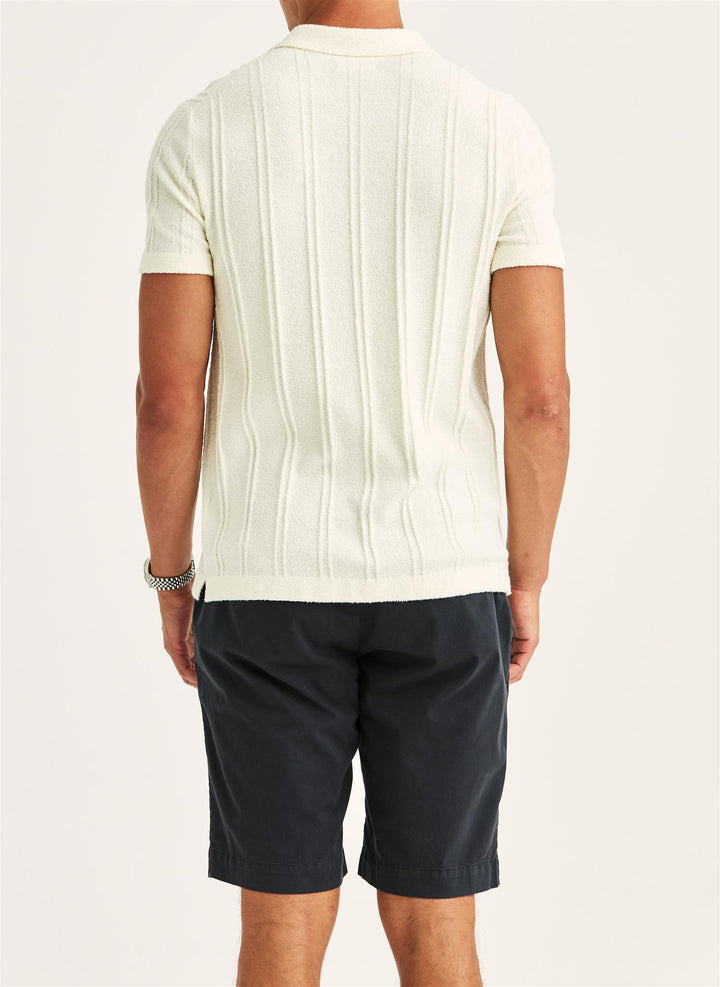 Clayton Knitted SS Shirt  Off White