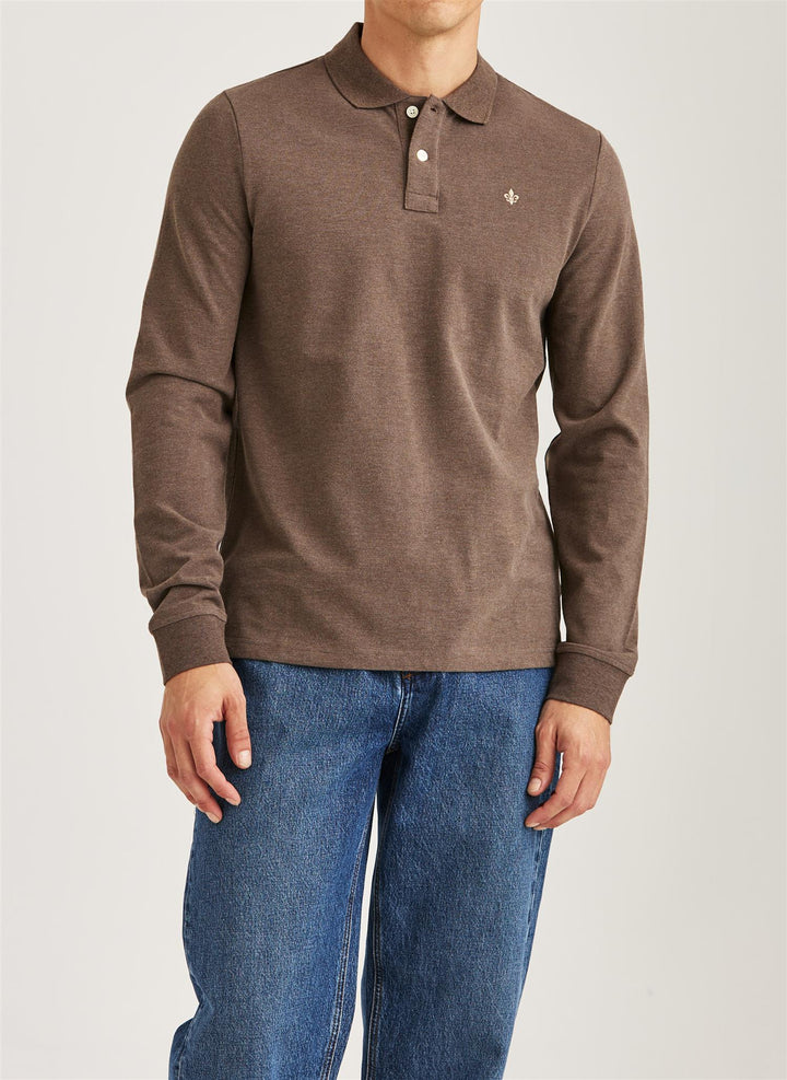 Camden LS Polo Shirt  Brown