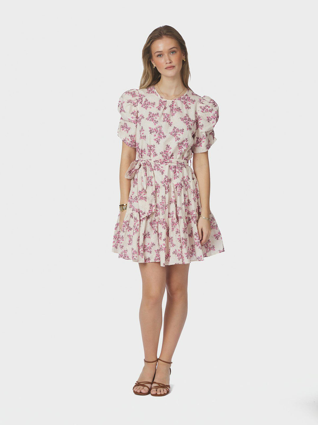 Annitas Starling Flower Dress  Fuchsia