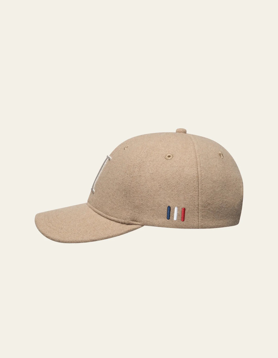 Encore Wool Baseball Cap  Dark Sand Melange/Ivory