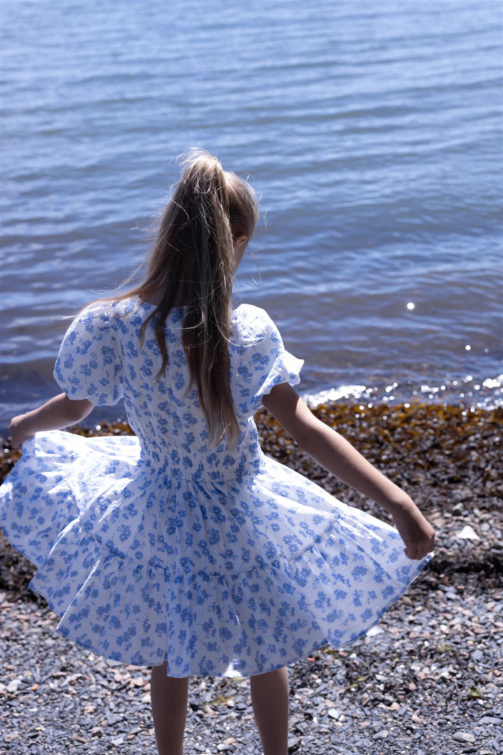 Nicole dress  Blue Printed