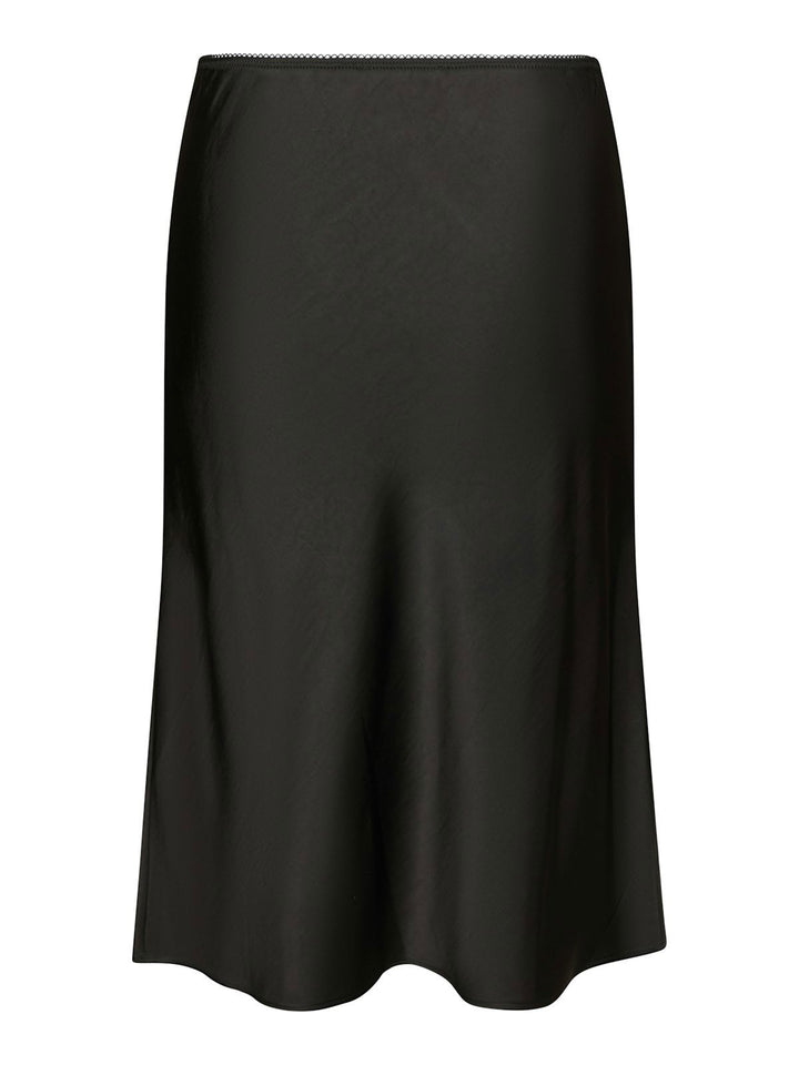 Mindie Heavy Sateen Skirt  Black