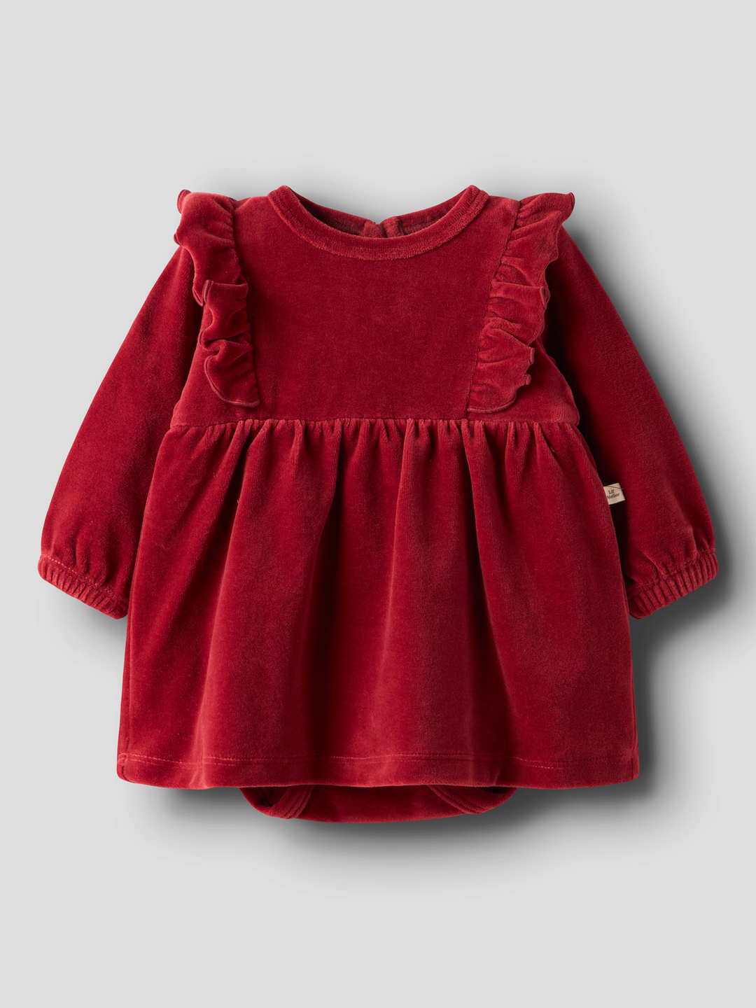 NBFSAGA SAG LS BODY DRESS LIL  Mellomrød