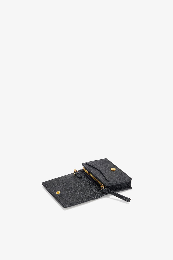 BOU CARD HOLDER WITH FLAP  Black