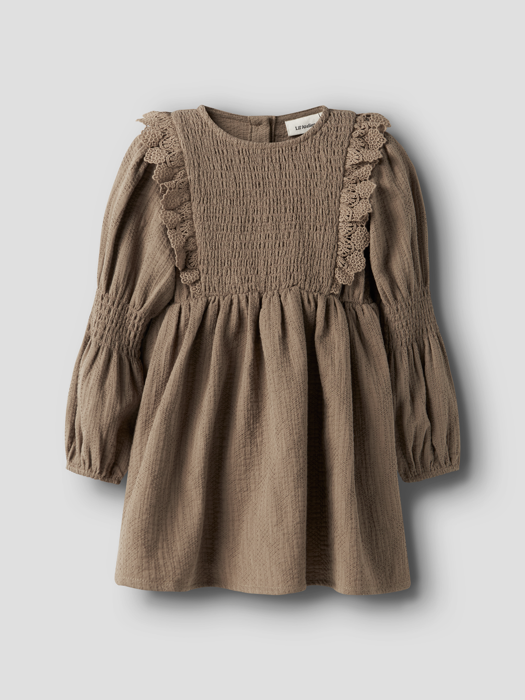 NMFROSITA LIU LS DRESS LIL  Lysebrun