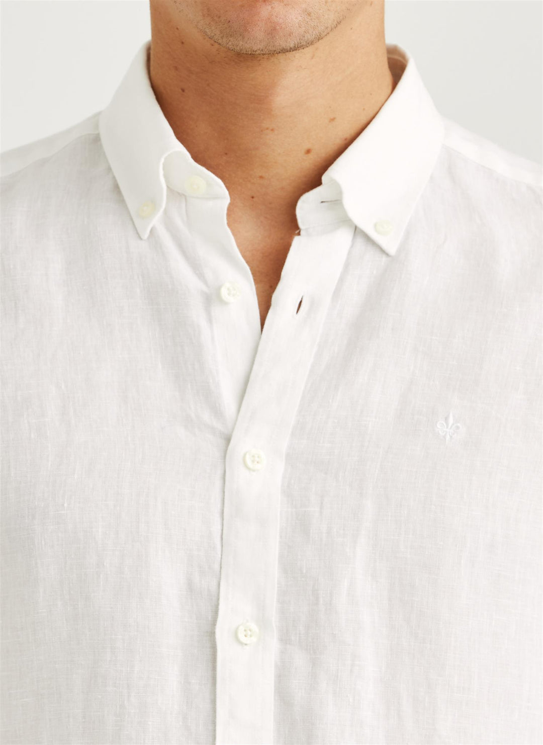 Douglas BD Linen Shirt LS  White