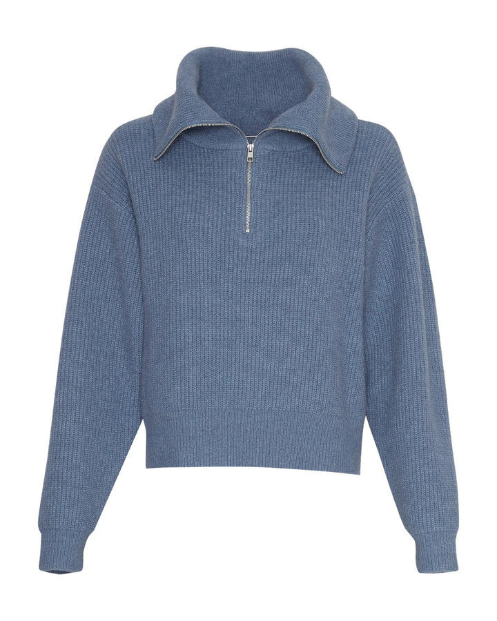 MSCHGytta Zip Pullover  Bluefin Melange