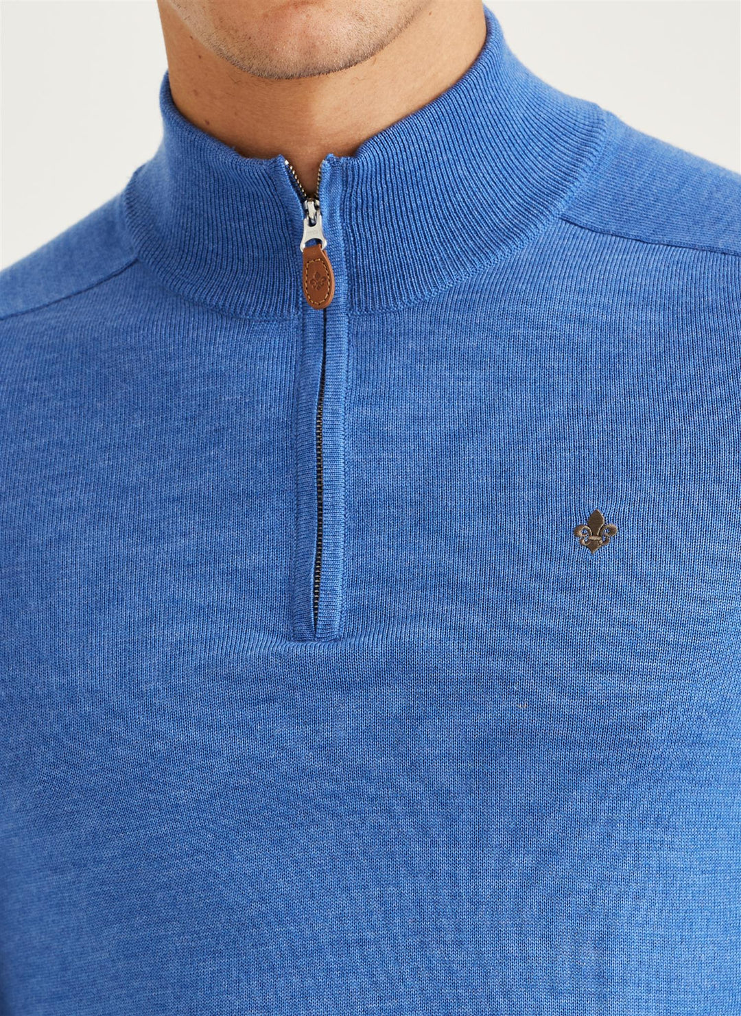 Merino John Zip  Blue