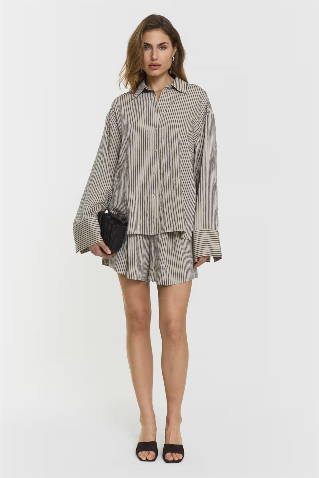 Arna shirt  Offwhite/Blue Stripes