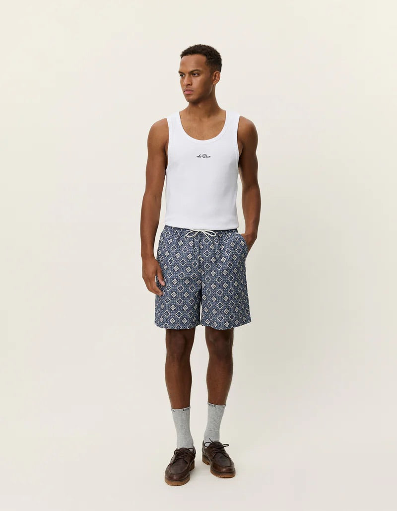 Harry Arabesque AOP Shorts  Blue Fog