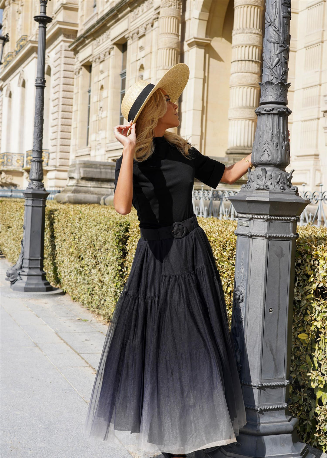City Ombre Skirt  Black