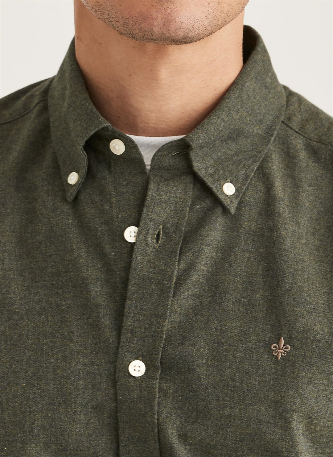 Watts Flannel Shirt-Slim Fit  Olive