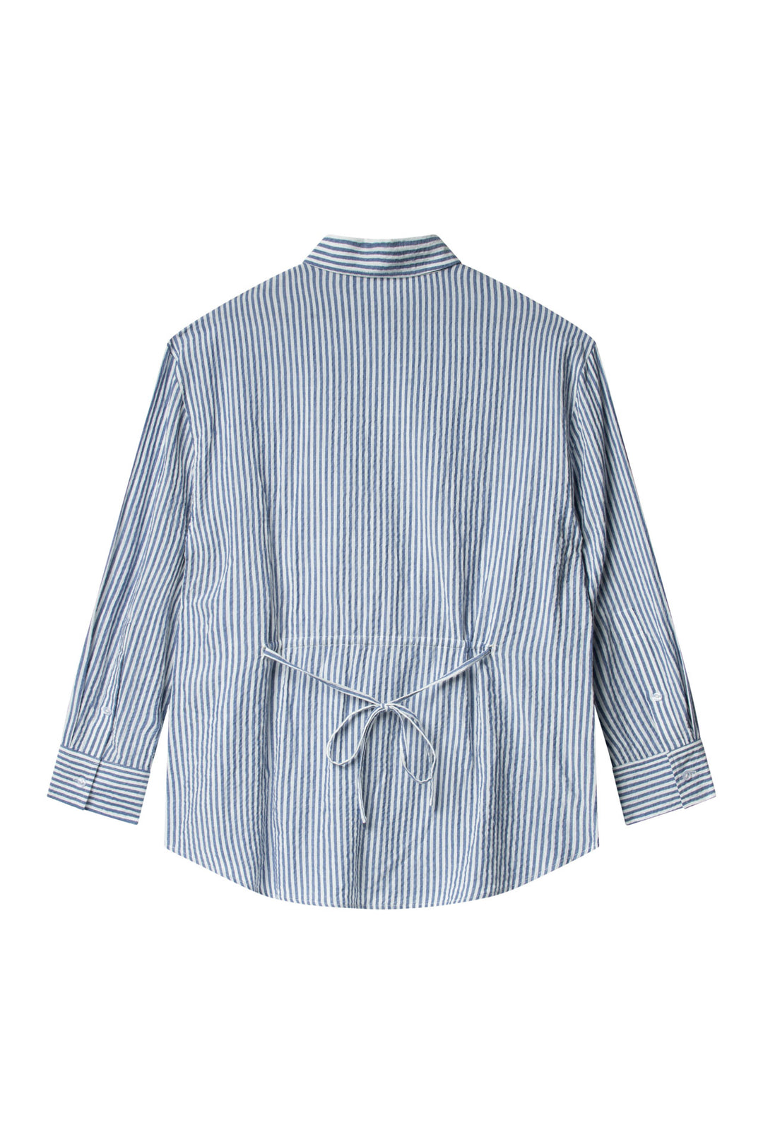 Palermo Seersucker Stripe  Navy/White