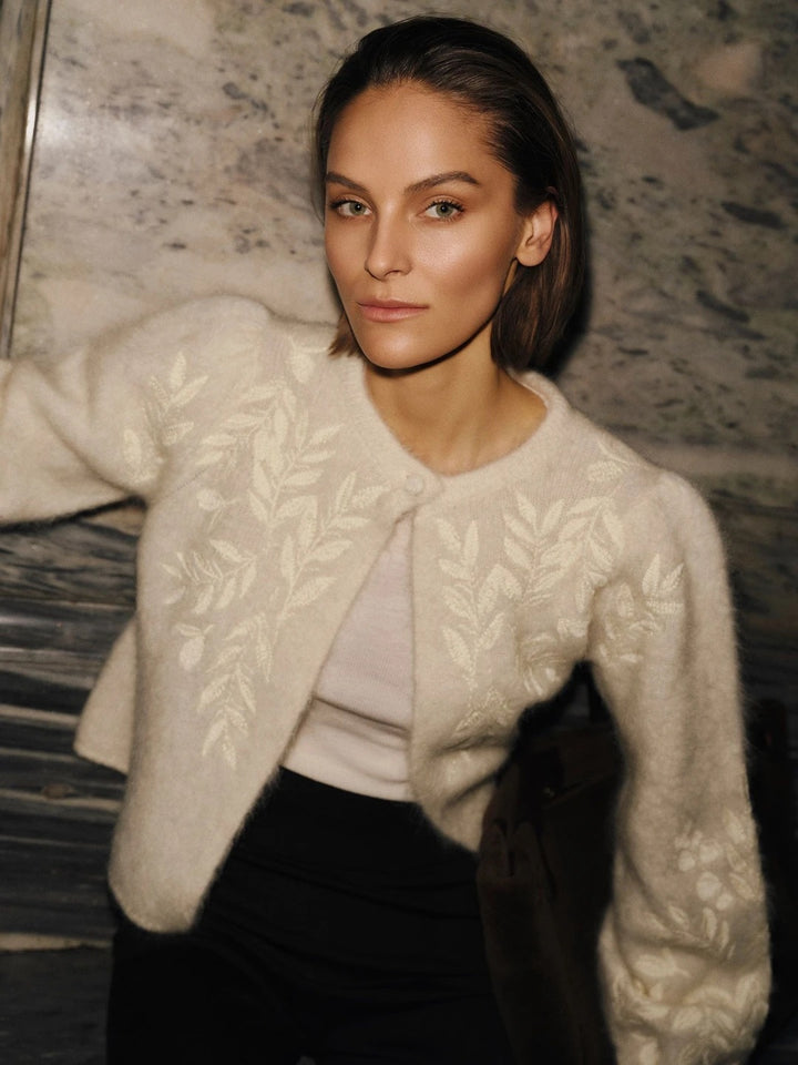 Amie Chunky Cardigan  Bright White