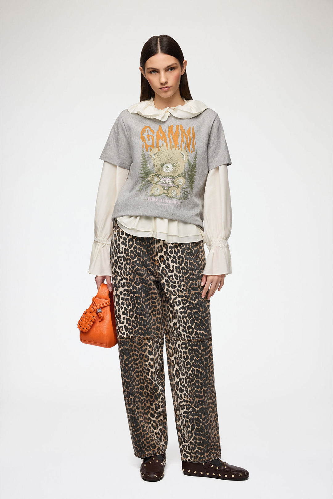 BASIC COTTON RELAXED T-SHIRT TEDDY FOREST  Paloma