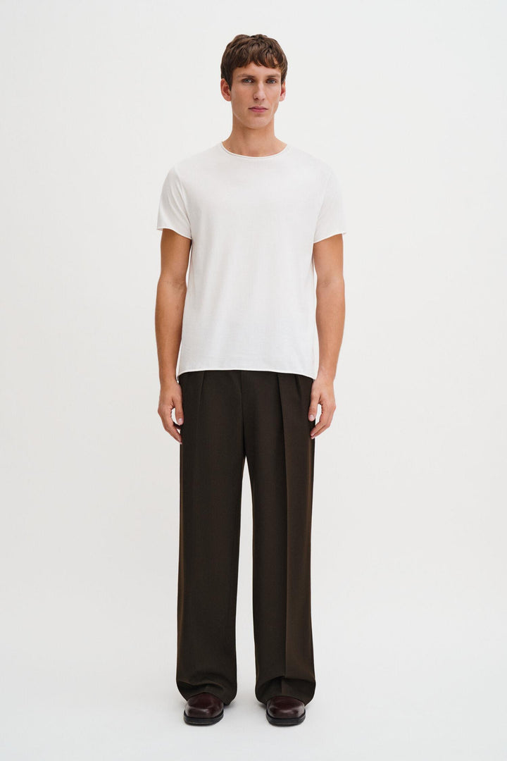 roll neck tee  White