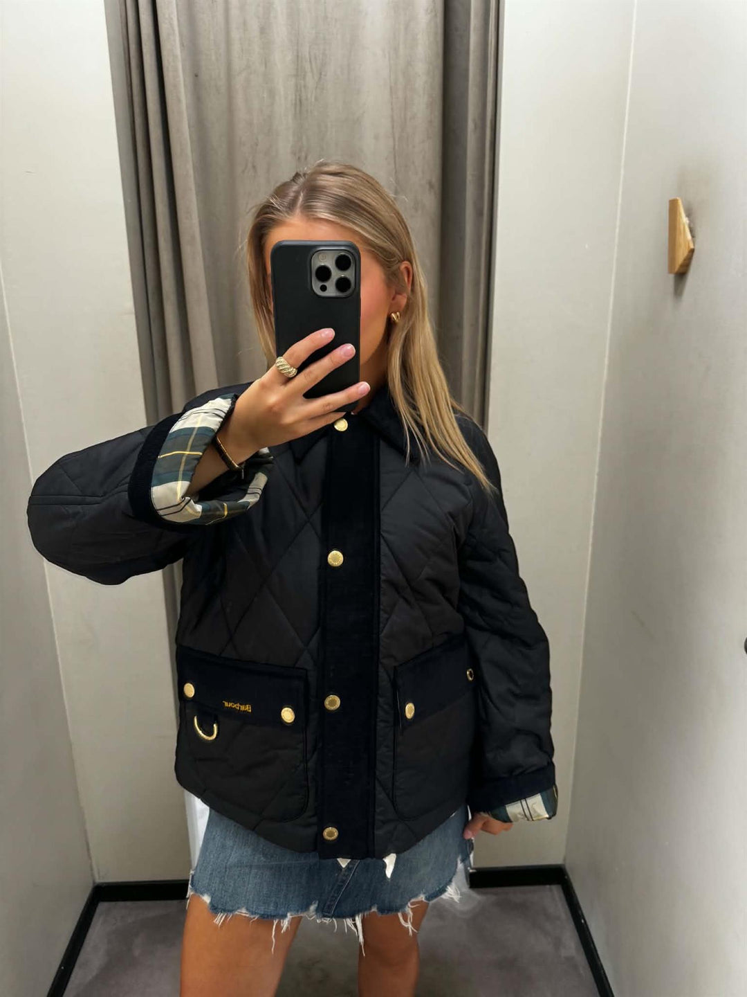 Barbour Kilnwick Quilt  Black/Ancient