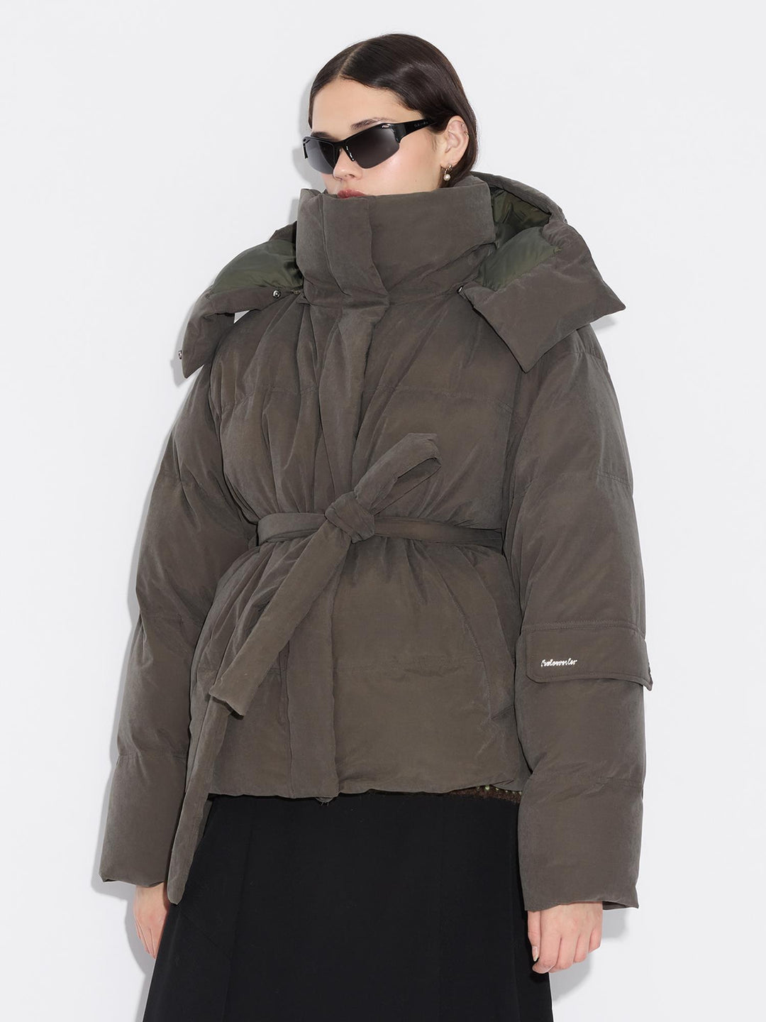 Steilia Brushed Down Jkt  Dk. Green