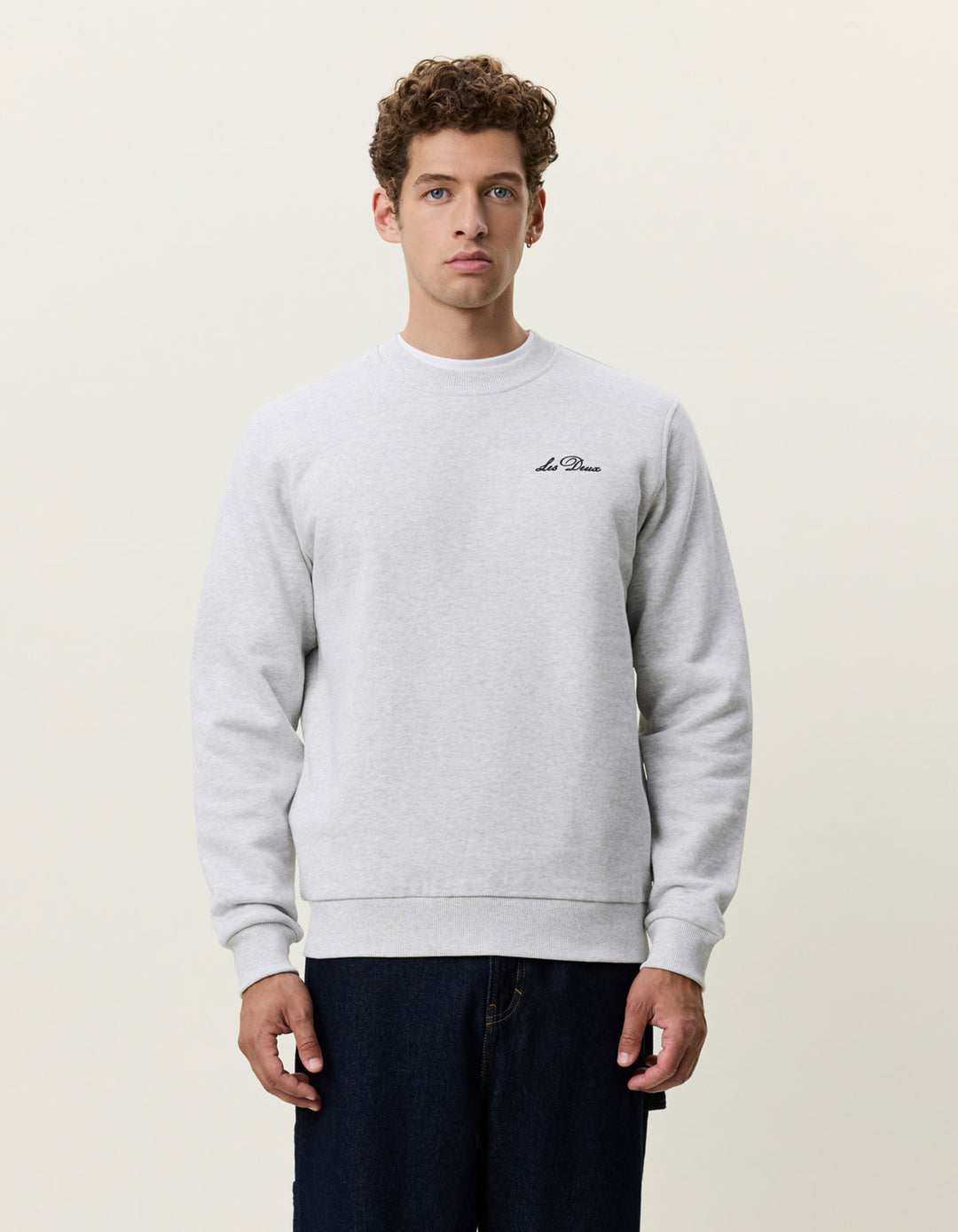 Signature Print Sweatshirt Snow Melange