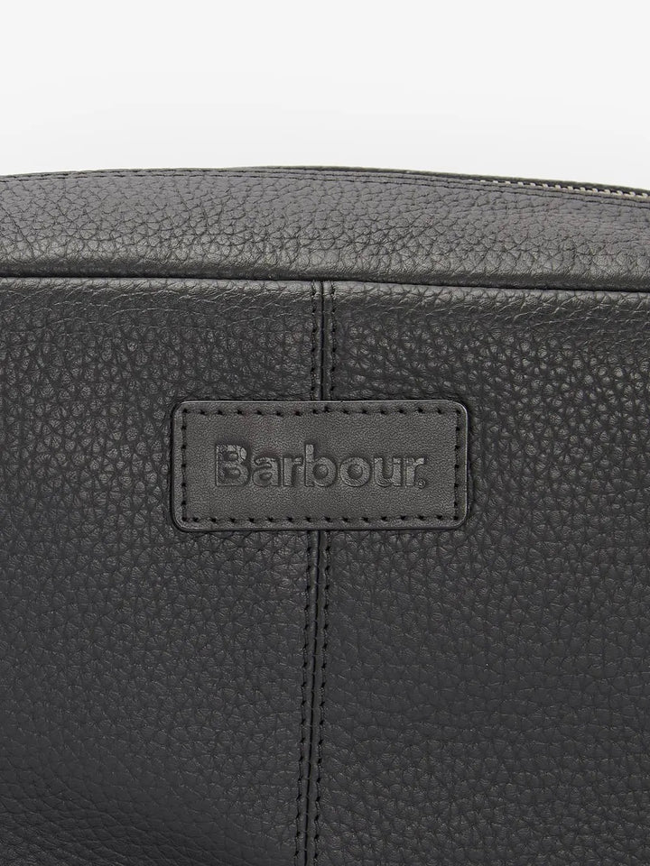 Barbour High Leather Washbag  Black
