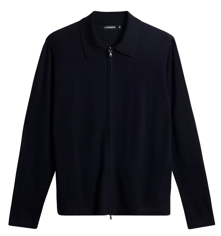 Kaleb Light Merino Cardigan  Black