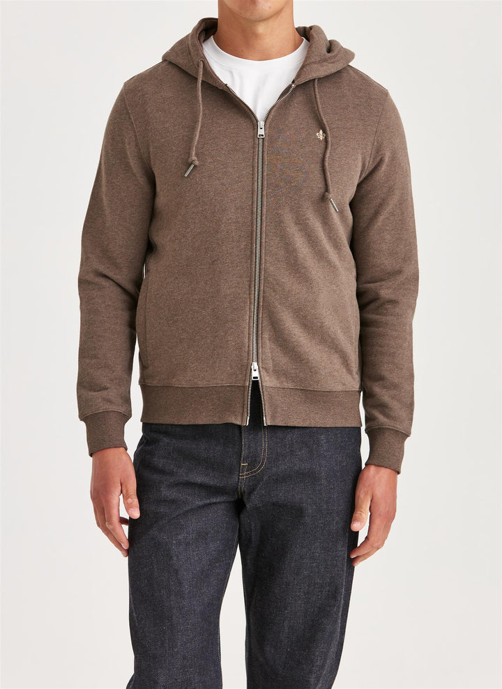 Brandon Lily Zip Hood  Brown