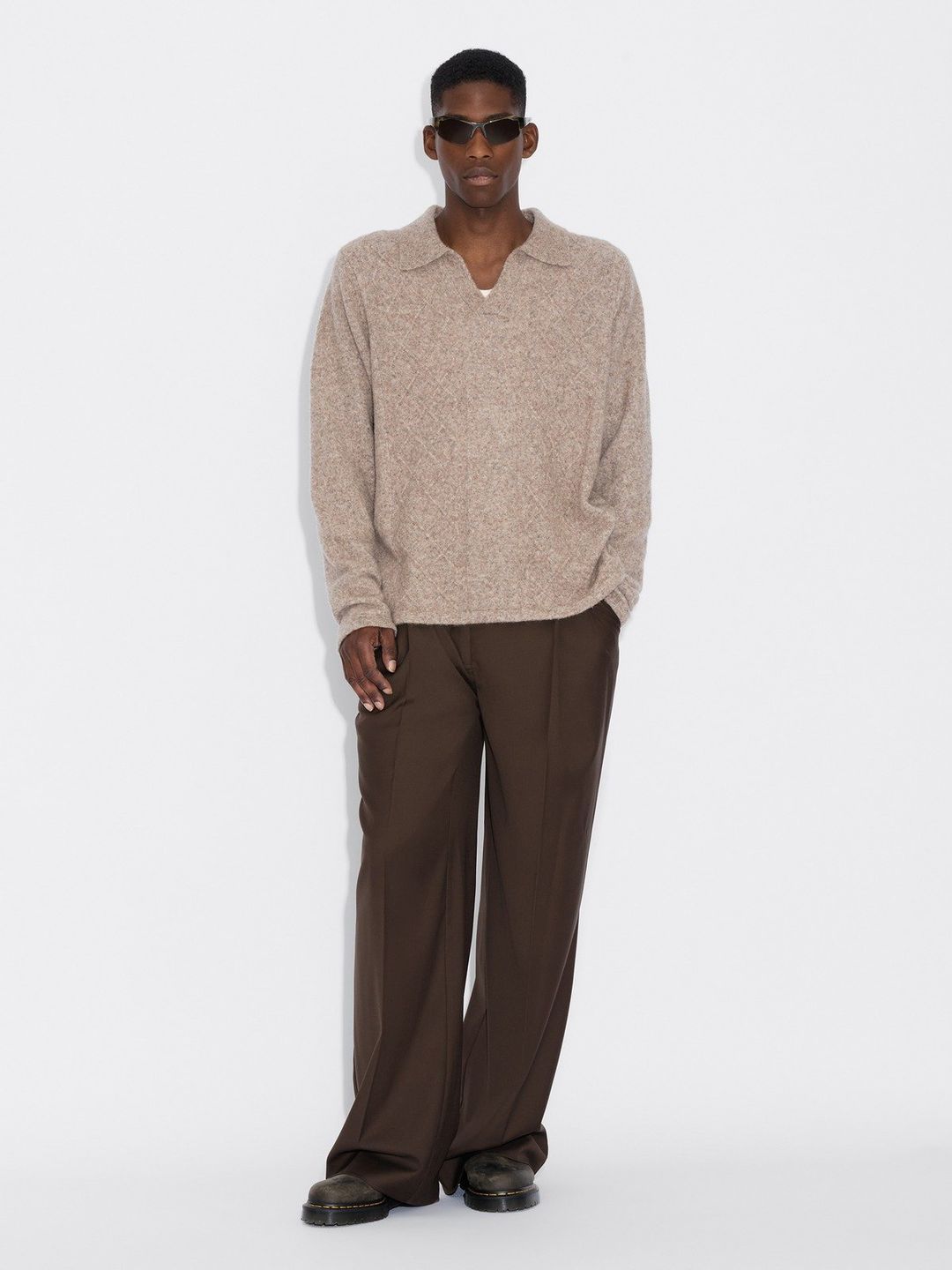 Argyle Shirt  Taupe