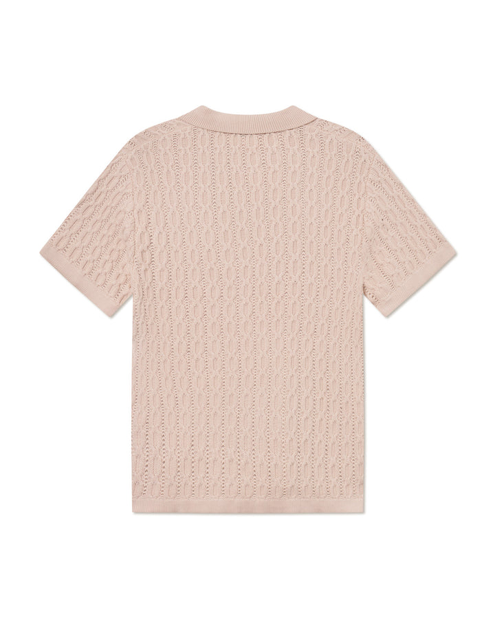 Garrett knitted polo  Ivory