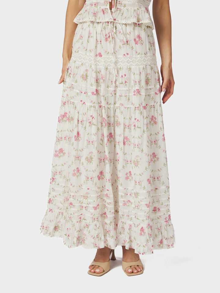 Fippo Spring Flower Skirt  Off White