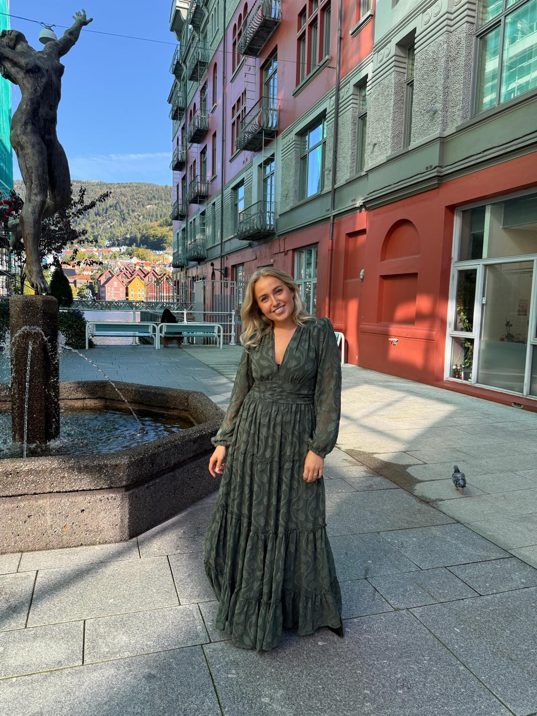 Noor Maxi Dress  Luxe Green