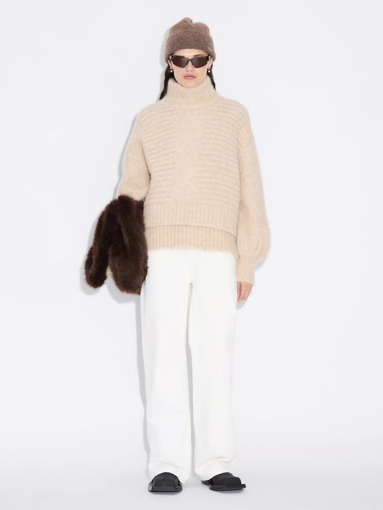 W Data Knit Sweater 25-04  Ecru