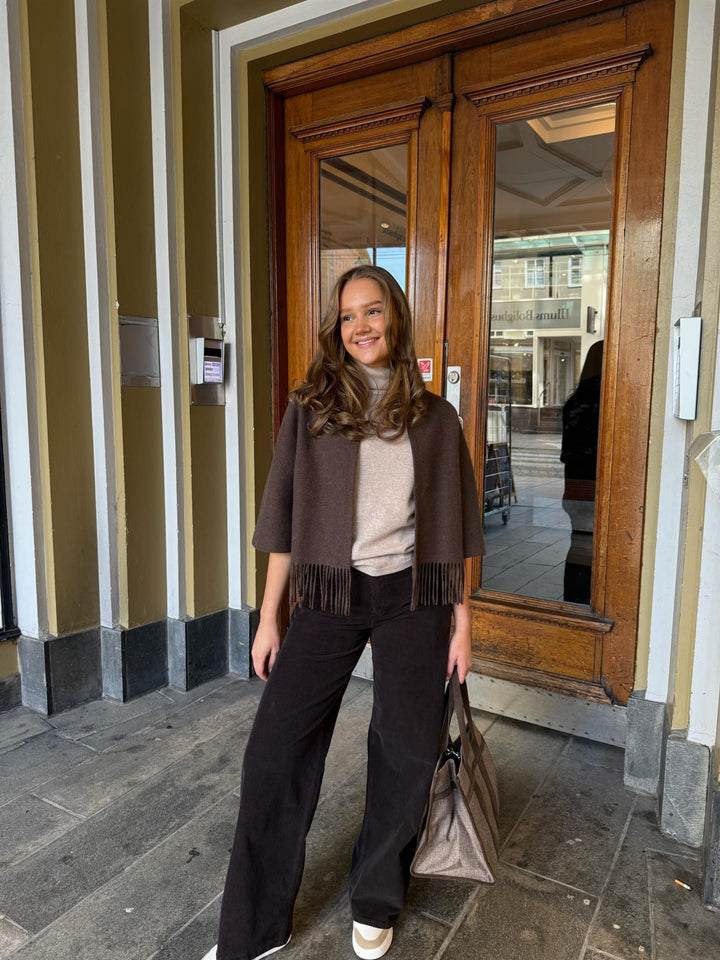 Keyla Lambswool Jacket  Brown