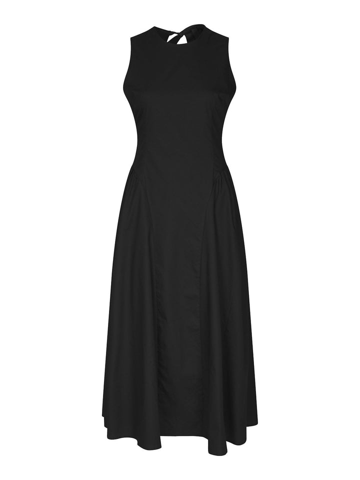 Zora Poplin Dress  Black