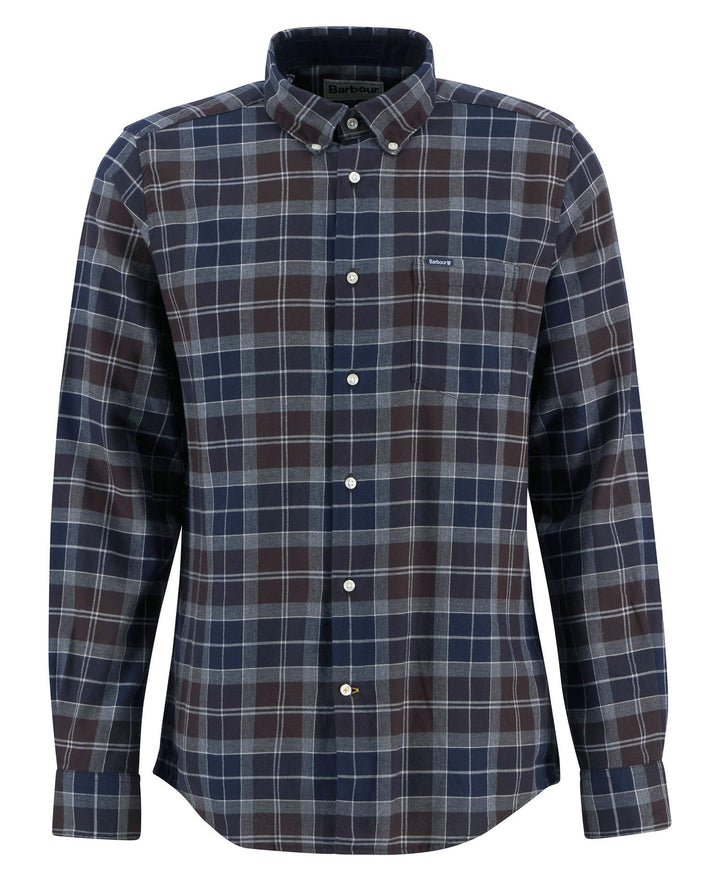 Fortrose Tailored Tartan Shirt  Midnight Oak Tartan