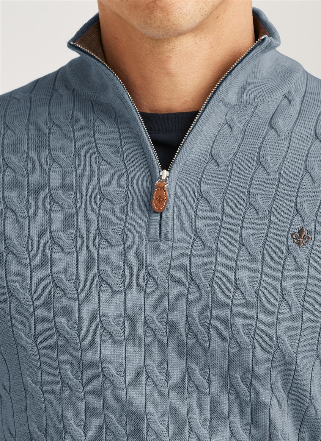 Merino Cable John Zip  Blue