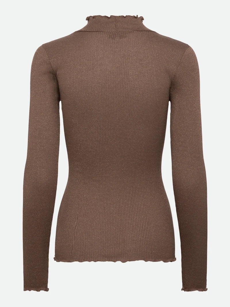 RWBoston Lurex LS T-neck T-shirt Walnut