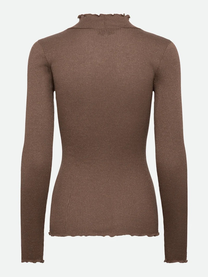 RWBoston Lurex LS T-neck T-shirt Walnut